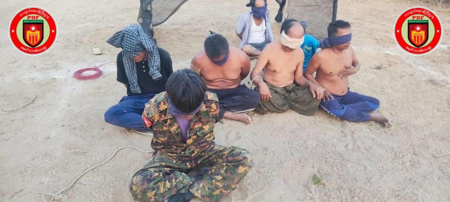 Myanmar resistance forces take seven junta prisoners in convoy attack in Sagaing Region