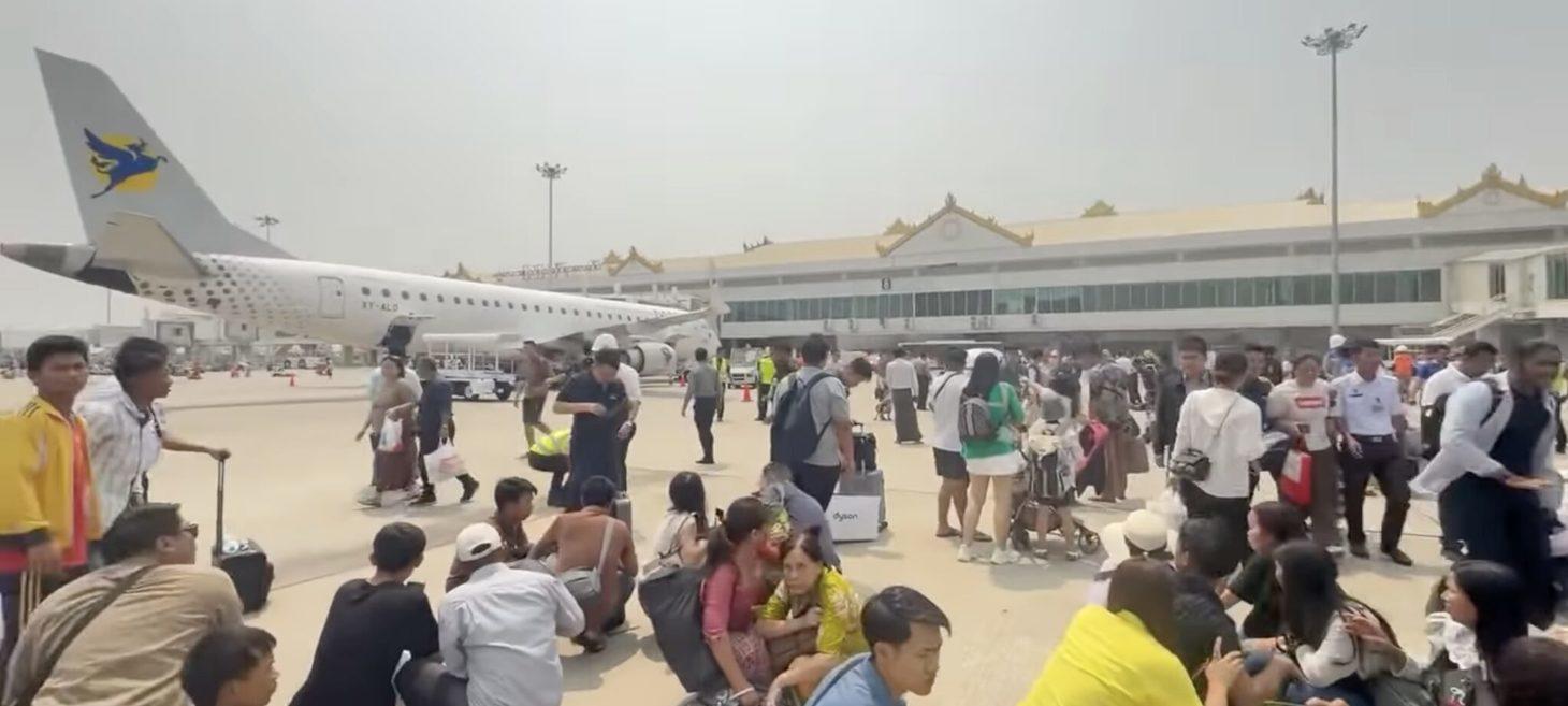 Collapse of control tower closes airport in Myanmar capital