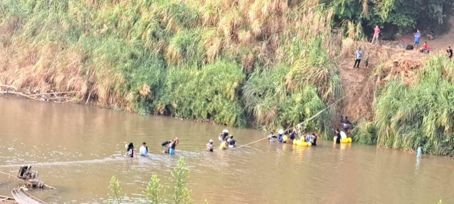 Hundreds flee across Thai border after attack on Myanmar military