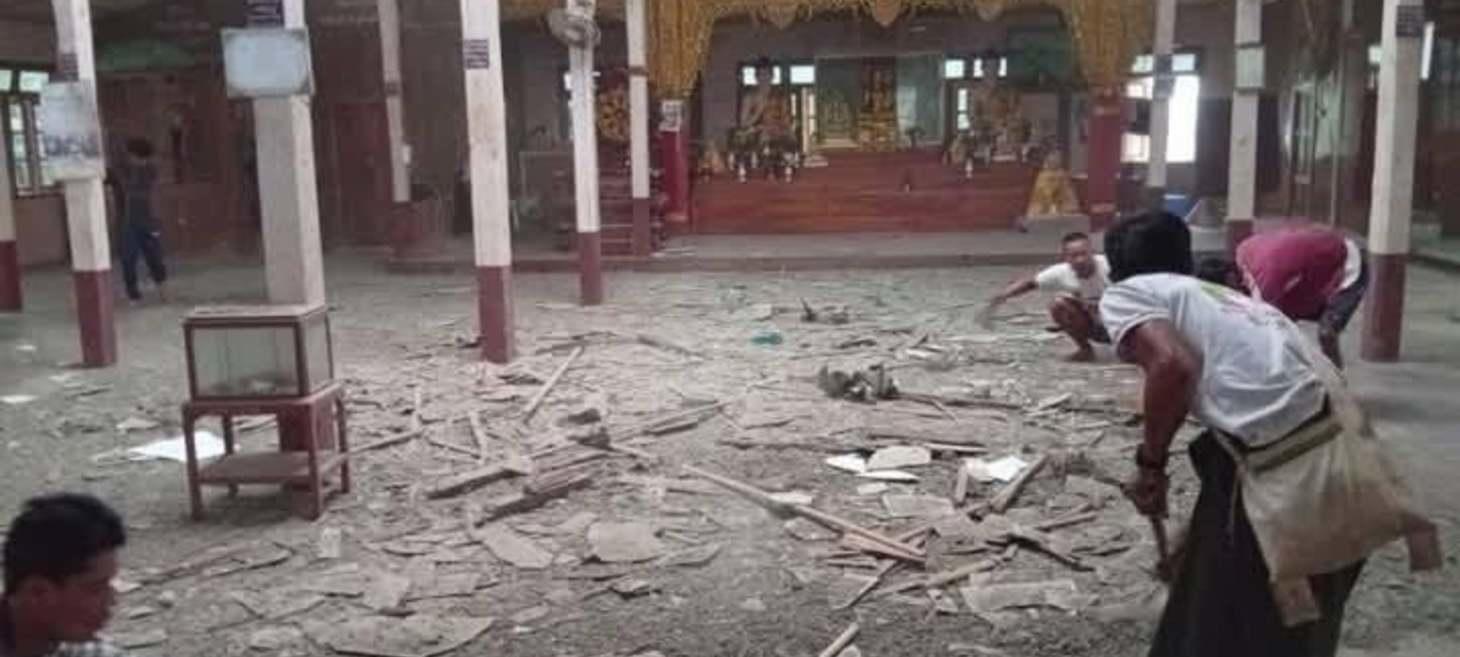 Myanmar Military Airstrike Destroys Monastery in Southern Shan State