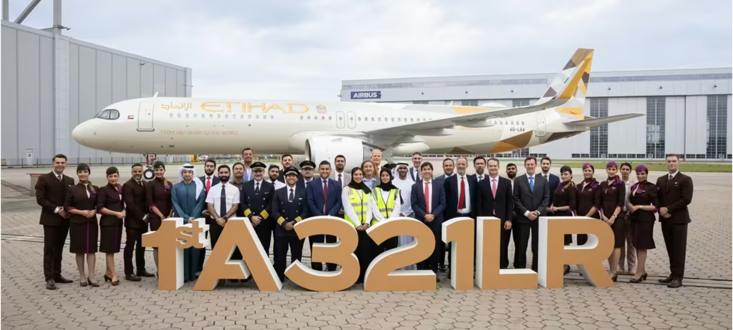 Etihad Airways takes delivery of first A321LR