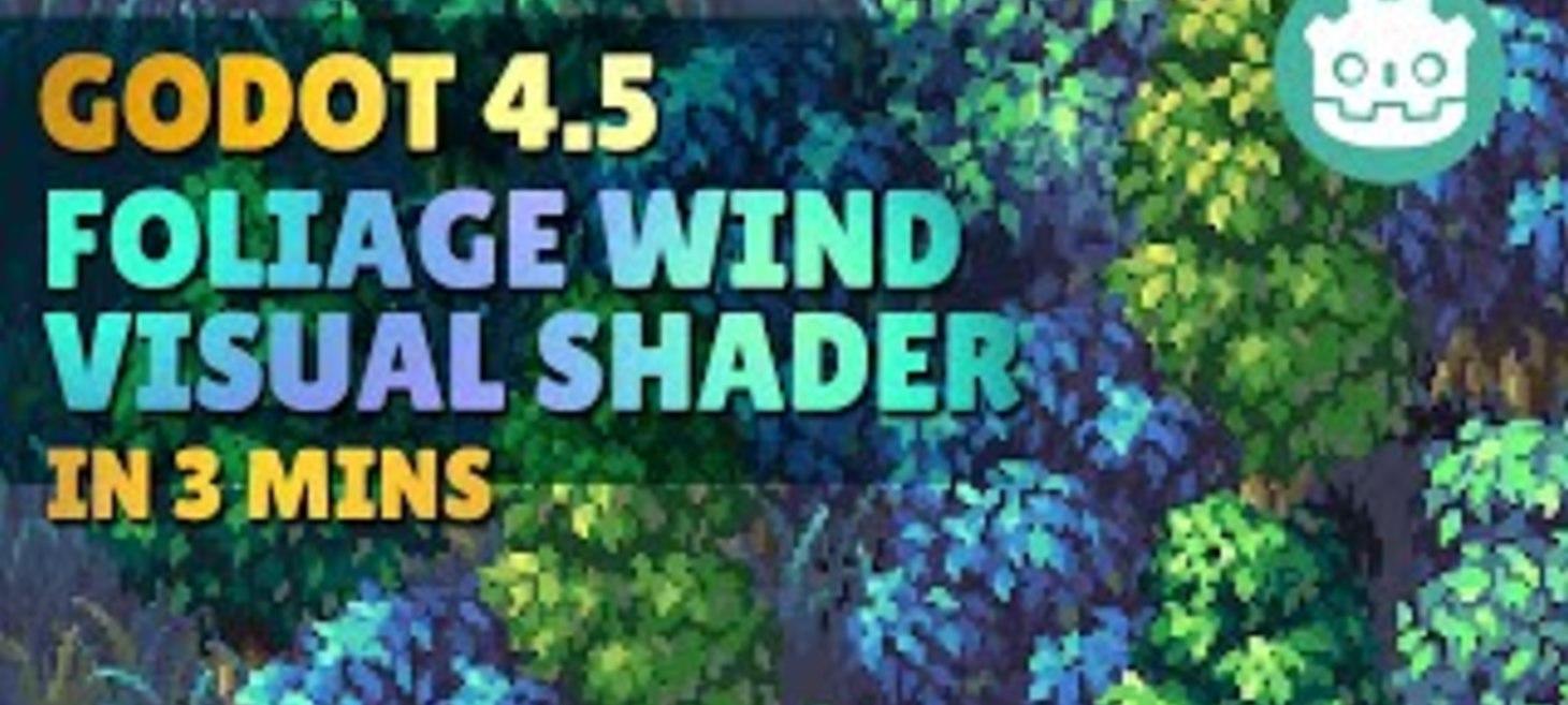 How to Create a Foliage Wind Effect with Visual Shader in Godot 4.5 for 2D Top-Down Games