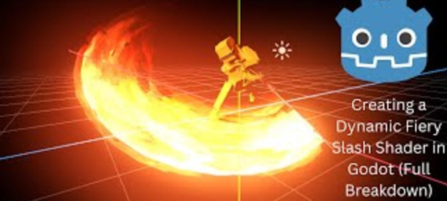 How to Create a Cinematic Fiery Slash Shader in Godot