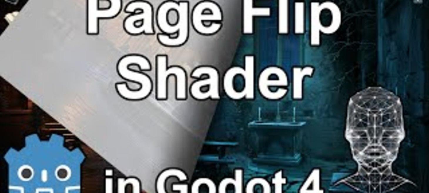 How to create a page flip shader in Godot 4.