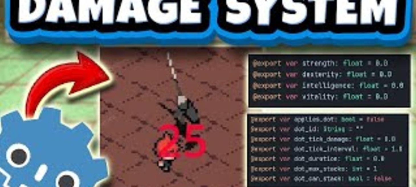 How to Implement a Damage System with Attribute Scaling and Damage Over Time in Godot 4.5