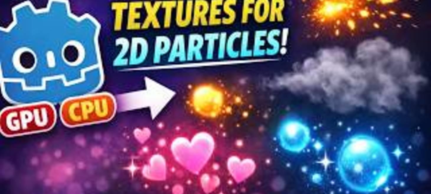 How to assign a custom texture to 2D particles in Godot.