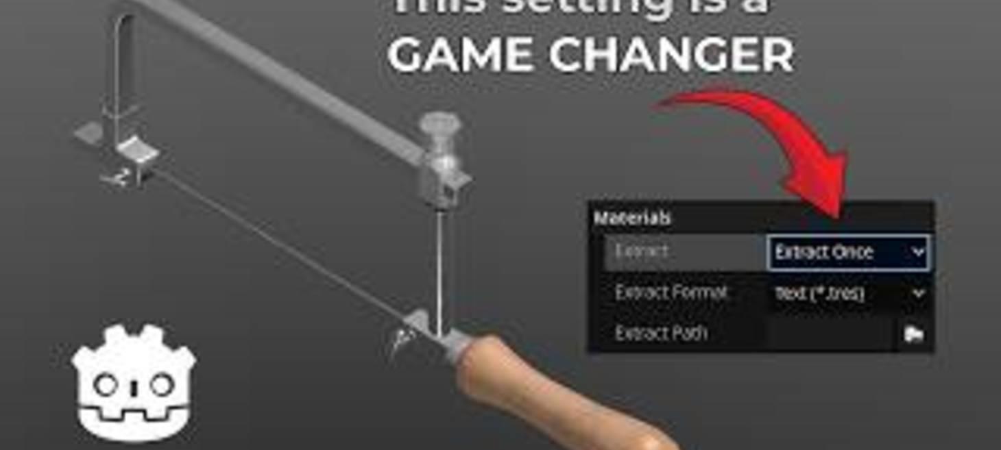 How to Use the Godot Extract Once Setting in a 3D Model Import Workflow