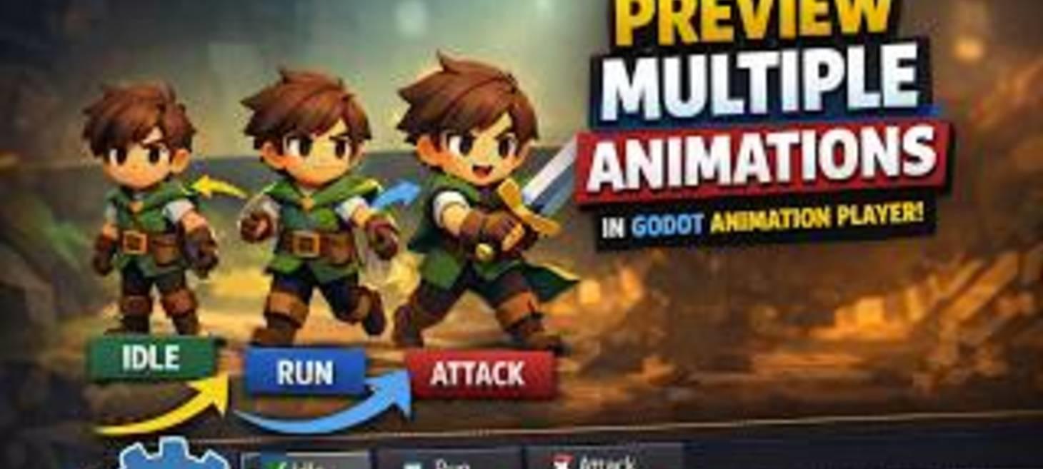How to Preview Multiple Animations in Godot AnimationPlayer (Animationplayer Fix)