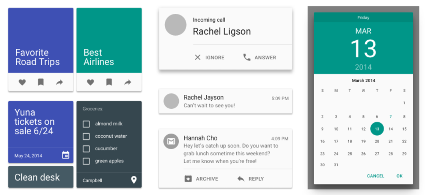 Material Design Sketch Template by Google