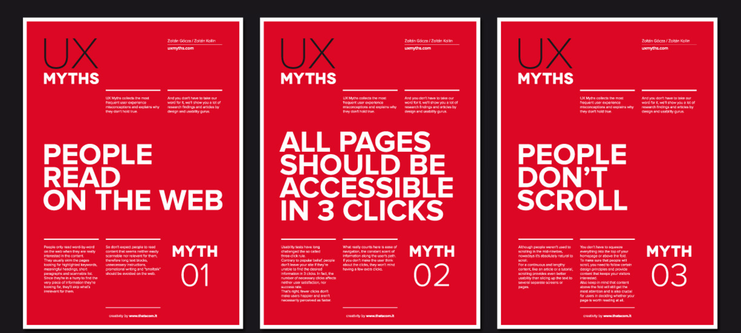 32 UX myths in poster form