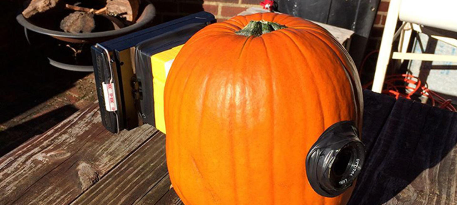 Photographer Turns a Pumpkin Into an Instant Camera with a Holga Lens and Polaroid Back