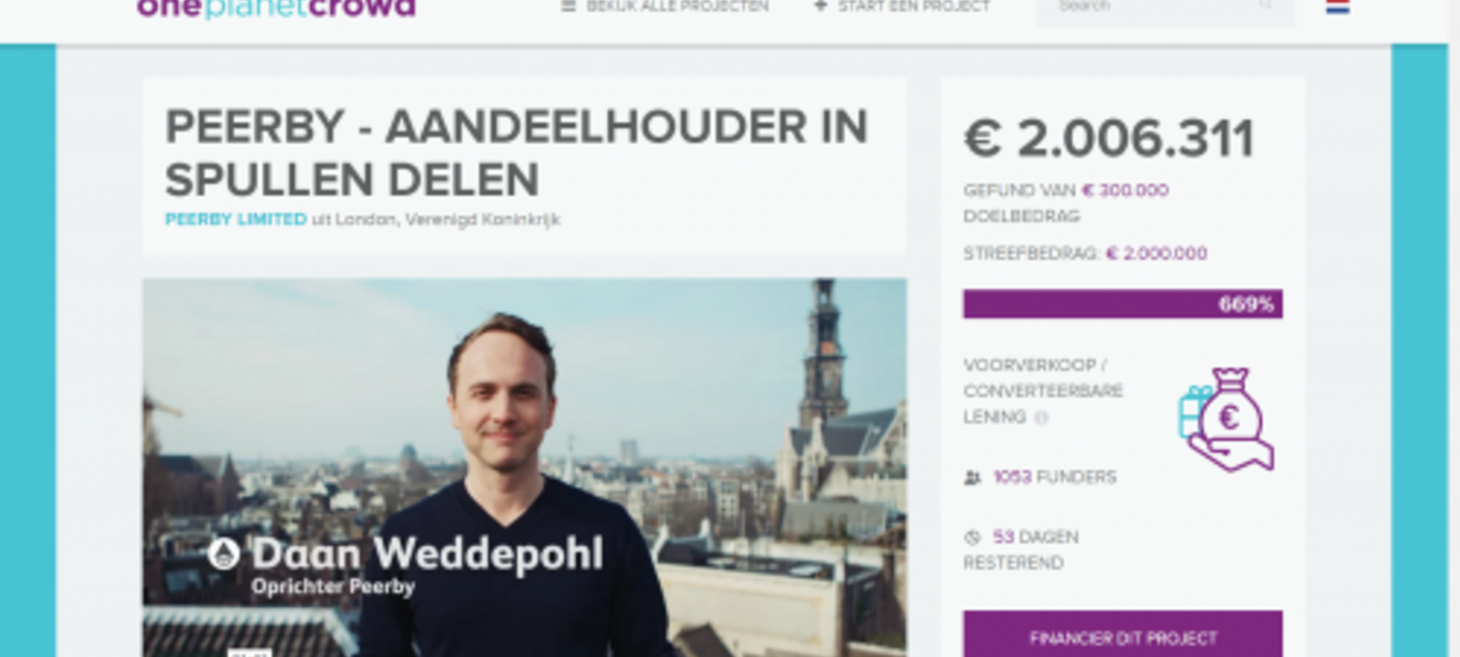 Peerby haalt 2 miljoen euro op in moordend tempo