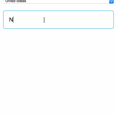 Location dropdown with auto complete