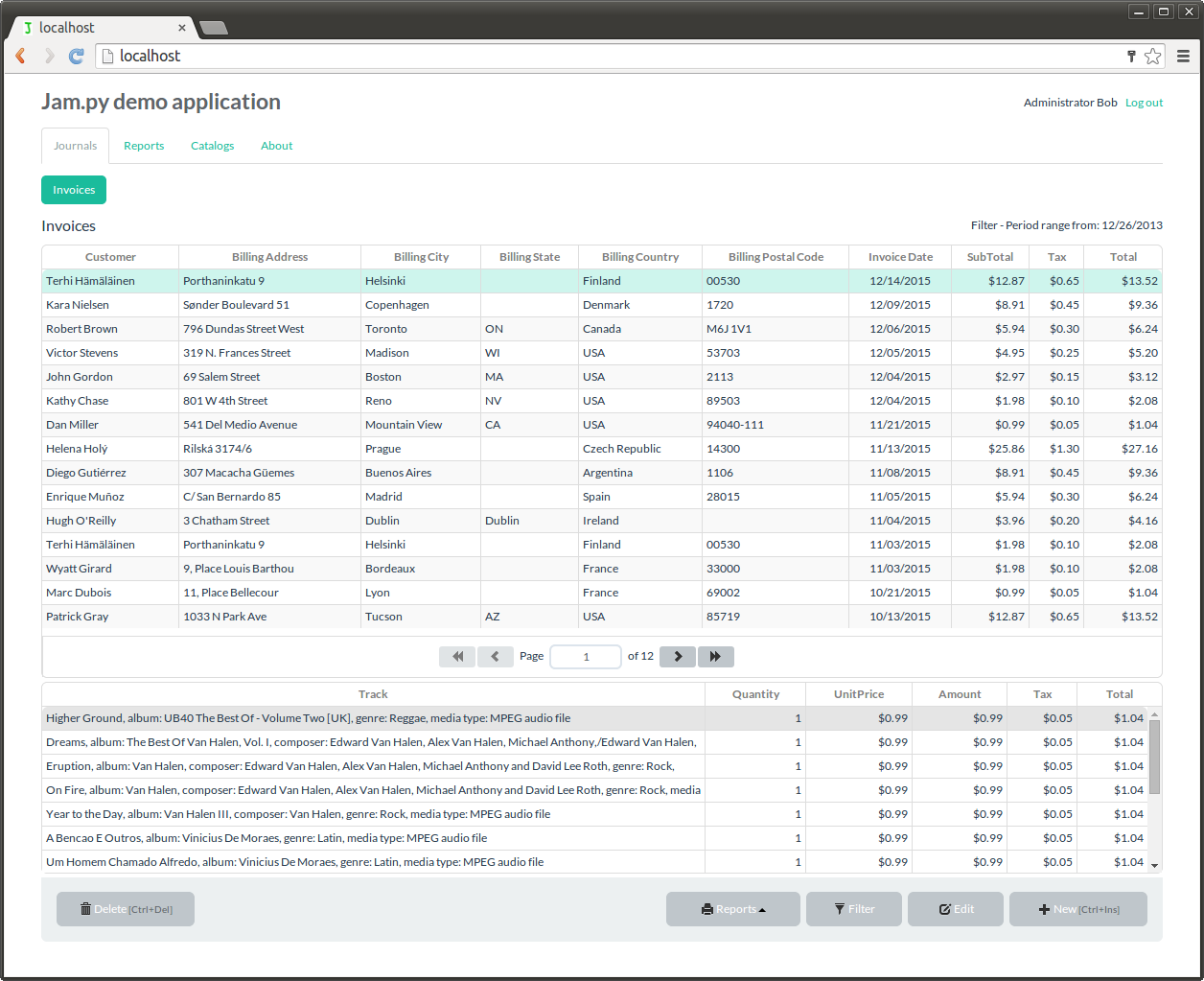 Jam.py - the fastest way to create a web database application