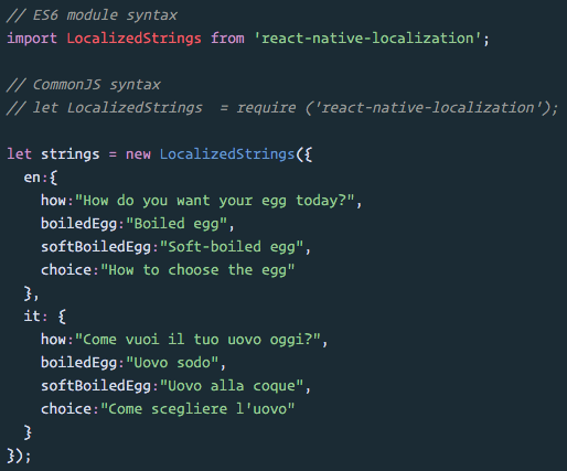 React Native Localization