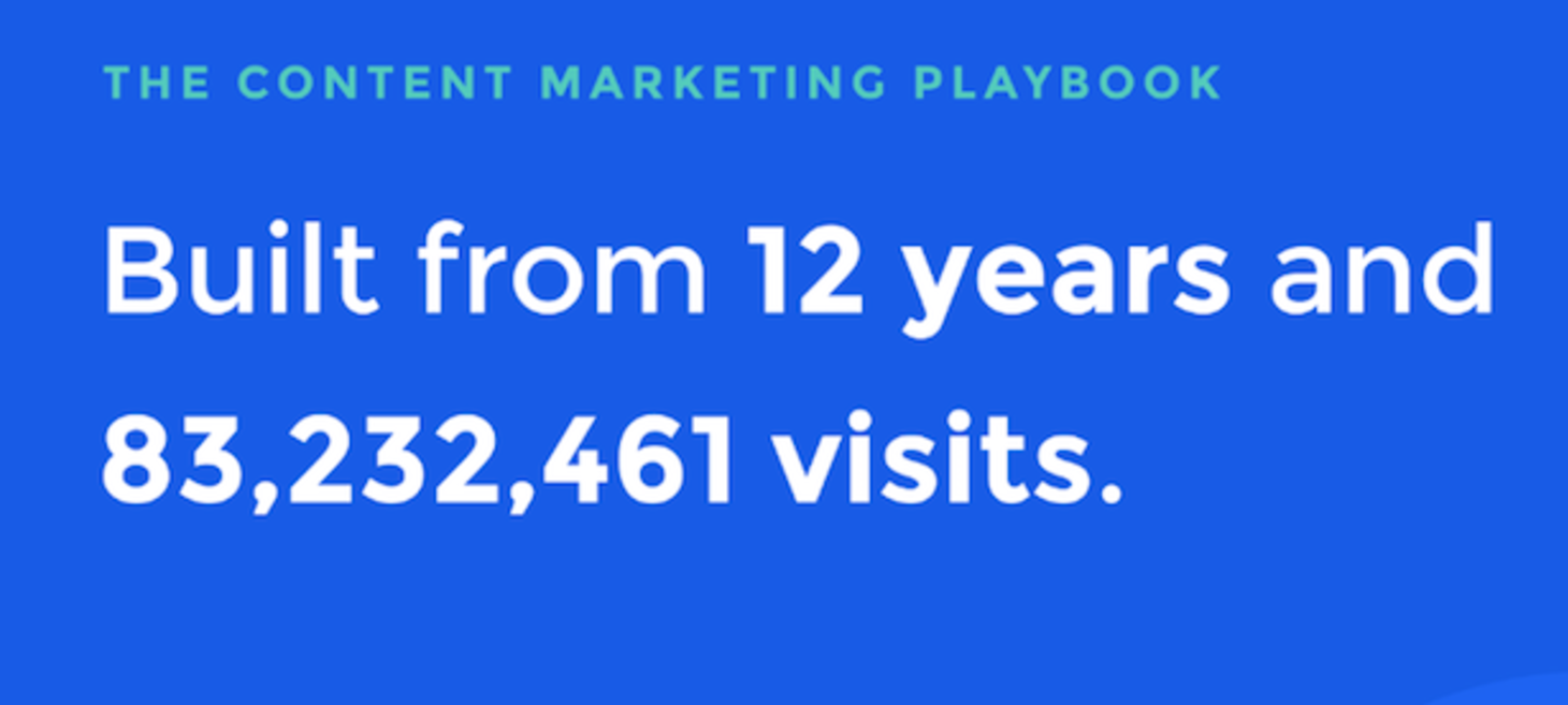 Free eBook: Content Marketing Playbook from 83,232,461 Website Visits