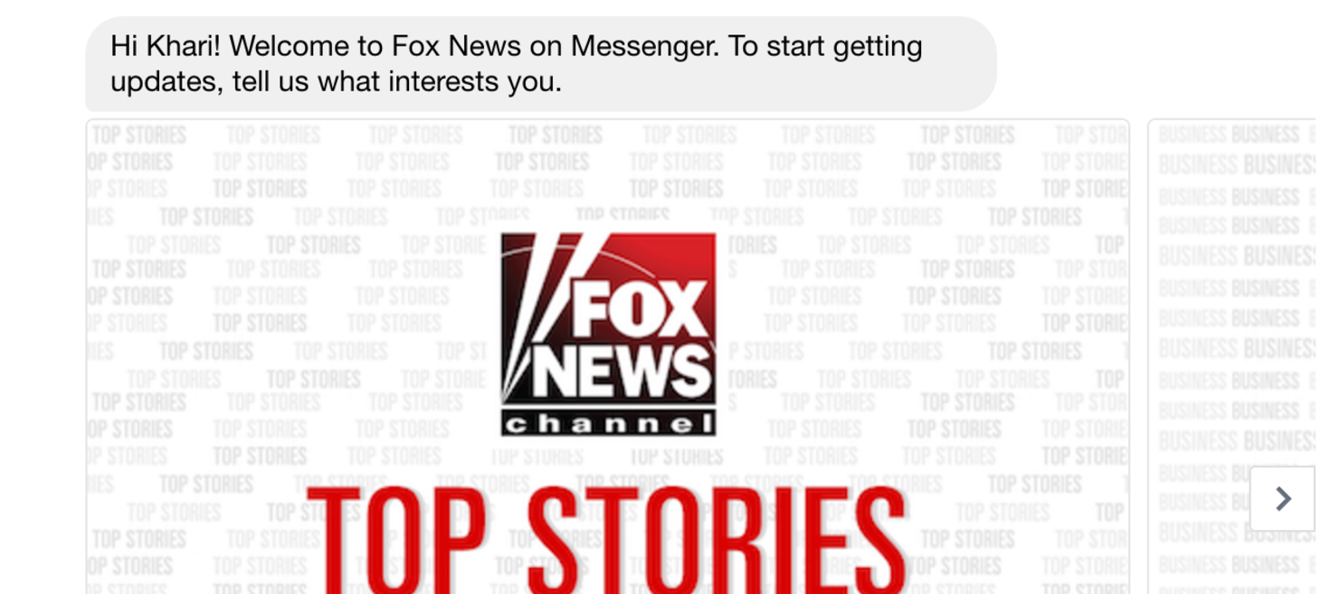 Fox News launches a Facebook Messenger bot you can't talk to