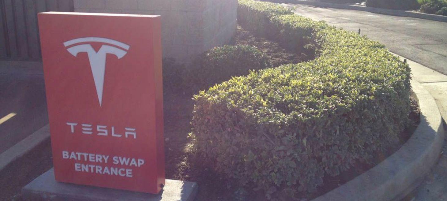 This is Tesla’s first battery swap station (photos)