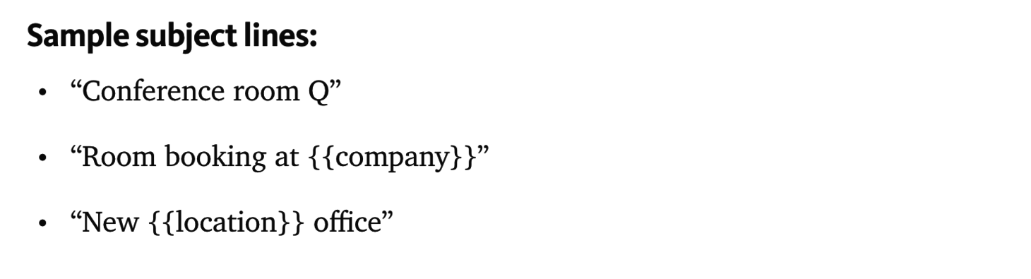 Cold sales emails, a template styleguide for humans