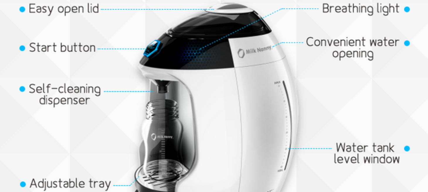 Milk Nanny Automatically Makes A Refreshing Bottle Of Formula For Baby