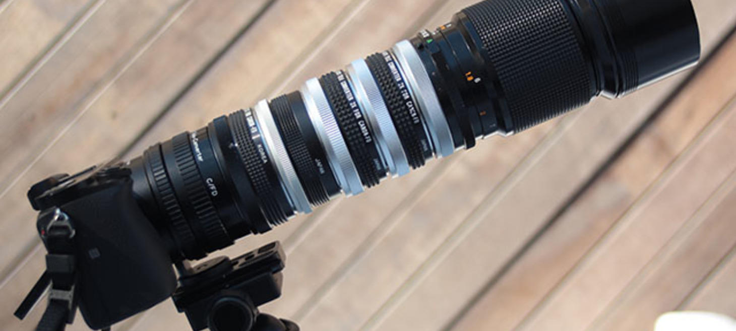 Stacking Five 2x Teleconverters to Create a Ridiculous 9600mm Lens