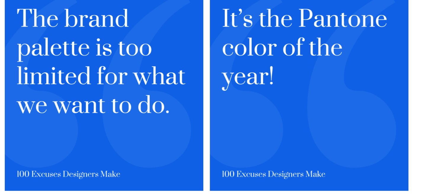100 Excuses for Designers