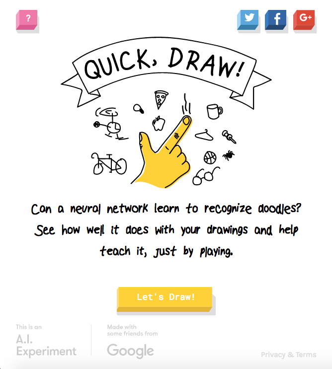 Quick, Draw! Google AI Experiments - 你畫我猜實驗應用程式