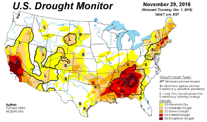 More Strange Weather Phenomena: Southeast Drought