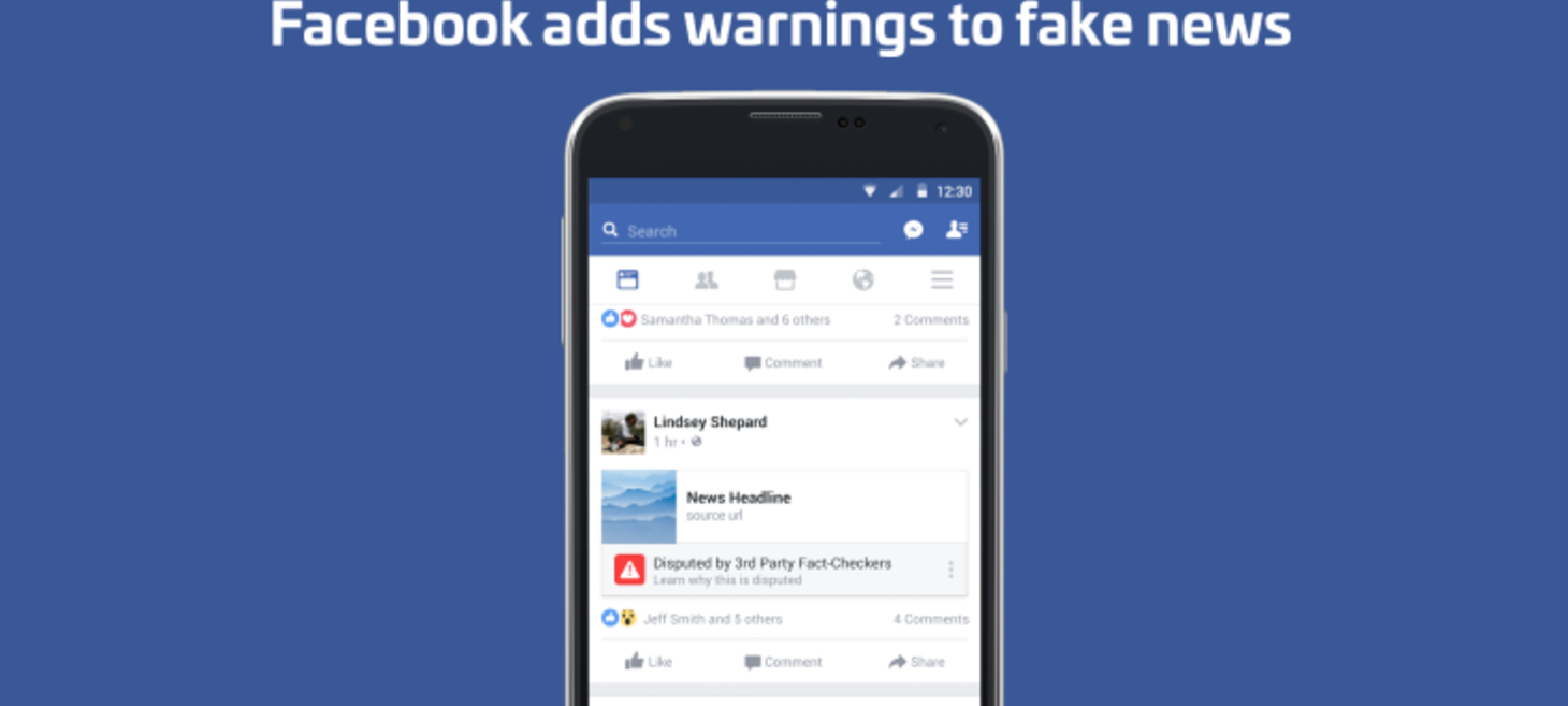 Facebook Now Flags And Down-Ranks Fake News With Help From Outside Fact Checkers
