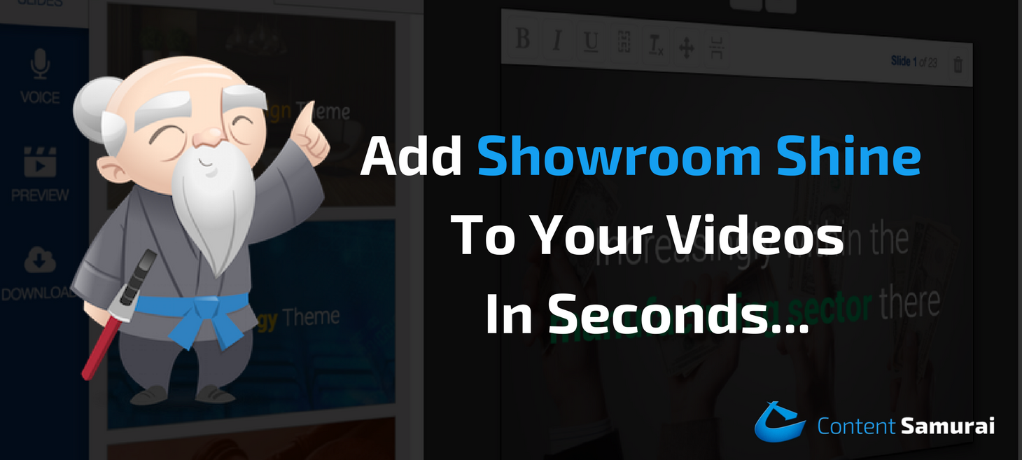Add Showroom Shine To Your Videos In Seconds With Content Samurai’s Custom Themes…