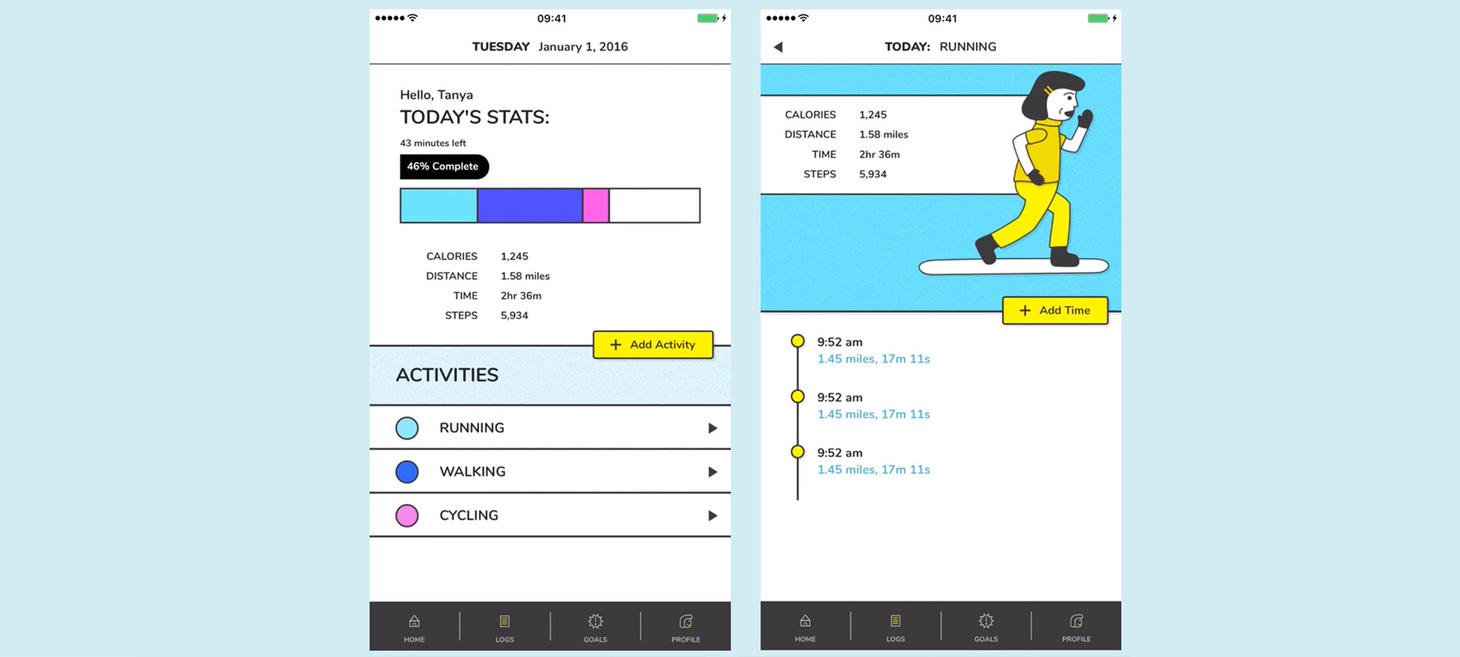 New Fuse example: Fitness app concept