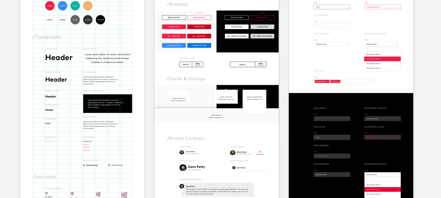 8pt Material Design GUI Templates