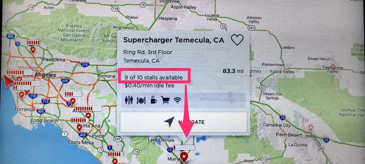 Tesla unlocks real-time Supercharger occupancy data on vehicle map