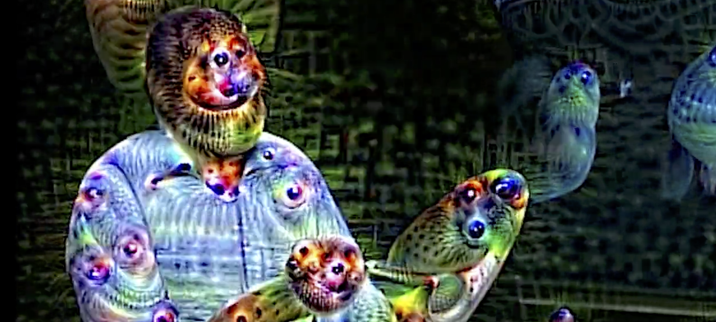 Bob Ross Posessed by DeepDream