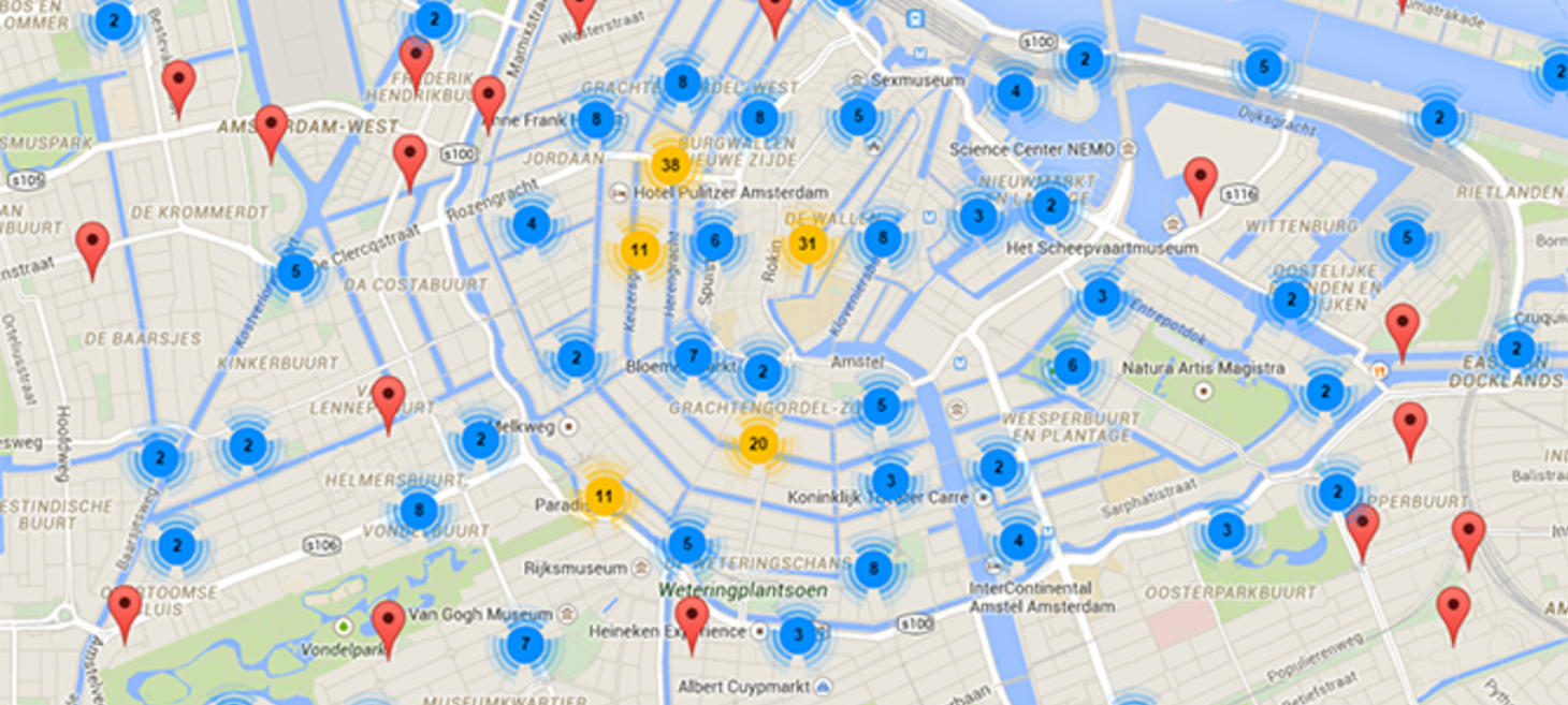 Startups in Amsterdam staan interactief op de kaart