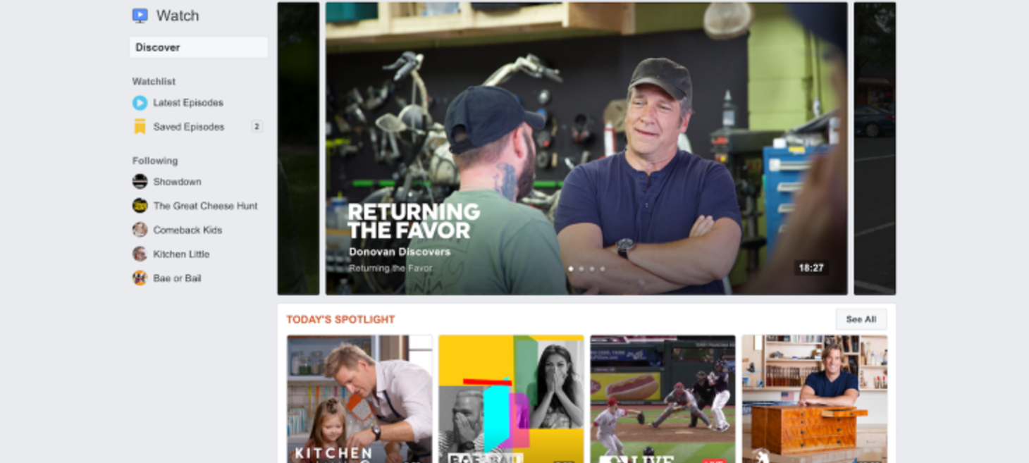 Facebook Launches Original Video Content