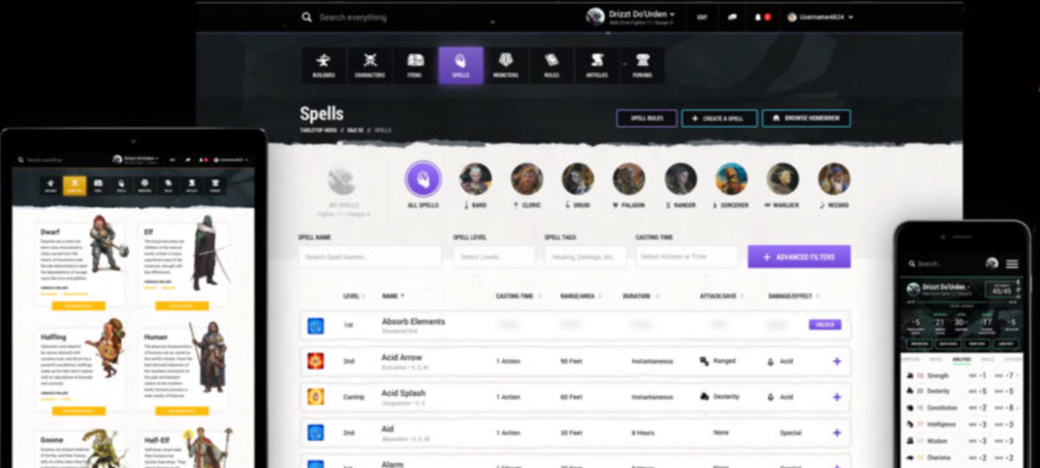 The official D&D app is out now and you can try it for free