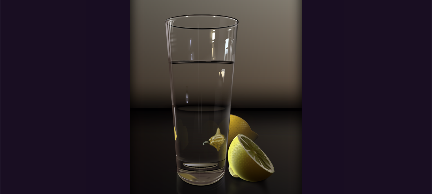 Pure CSS Still Life - Water and Lemons