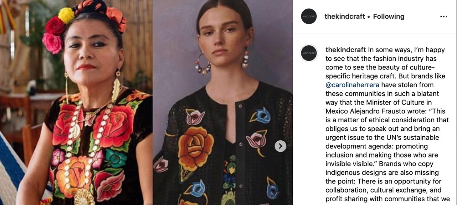 Mexico accuses designer Carolina Herrera of cultural appropriation