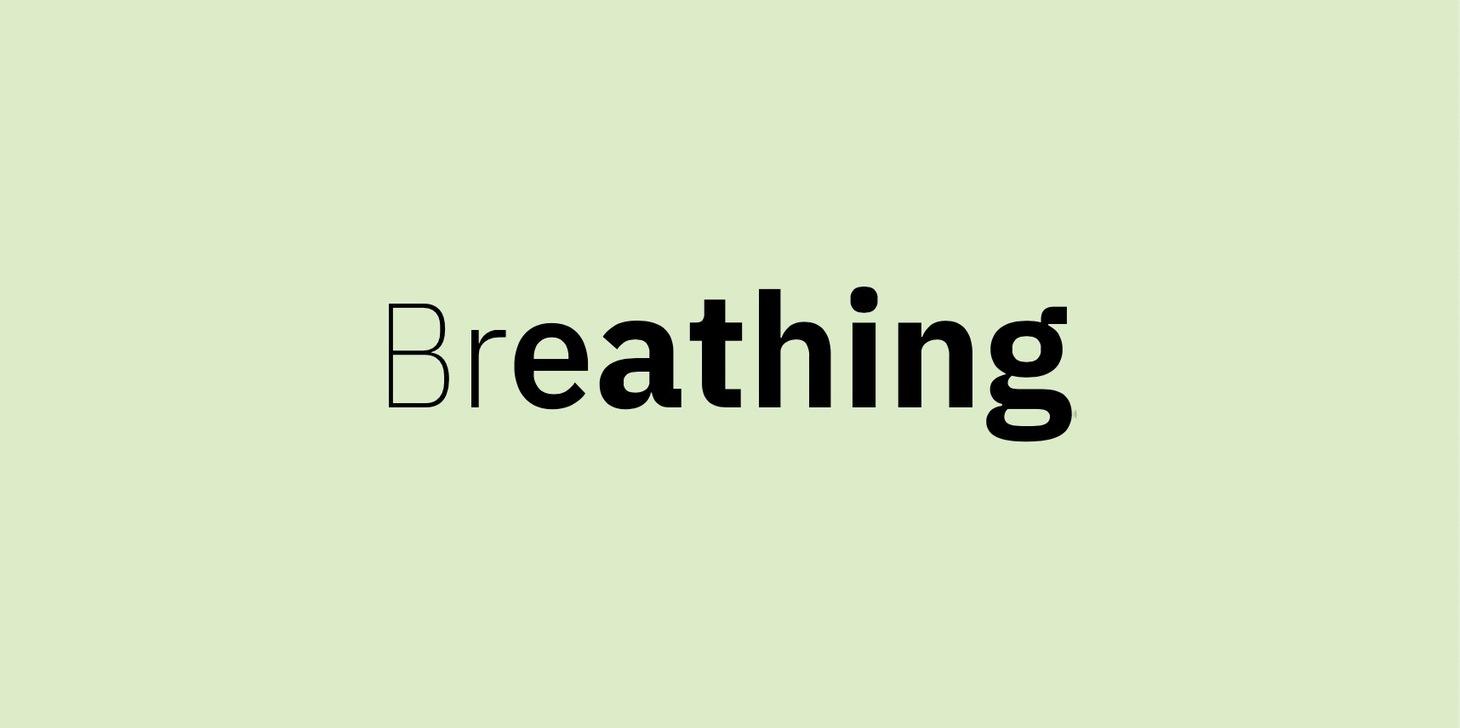 Breathing - variable font animation