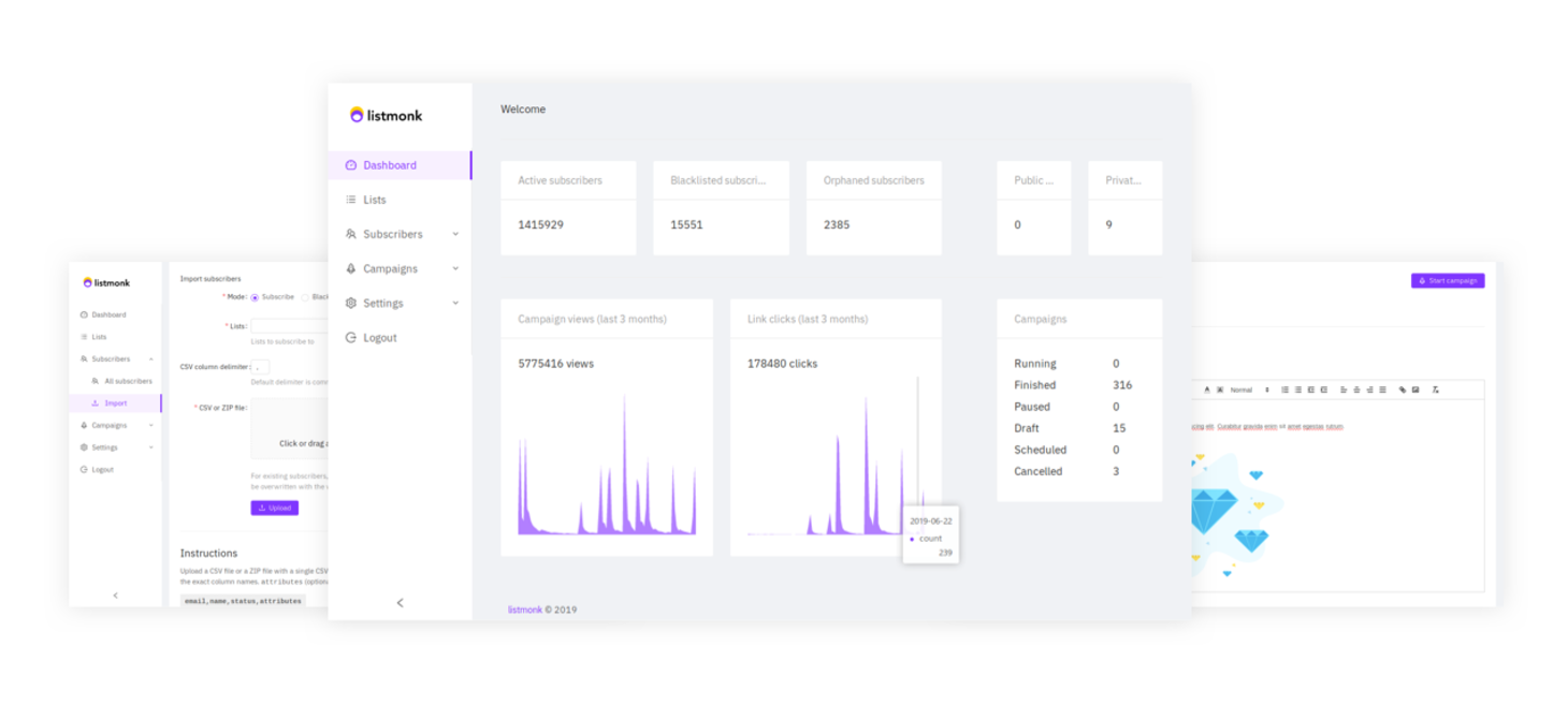 An Open-source self-hosted newsletter and mailing list manager - Listmonk