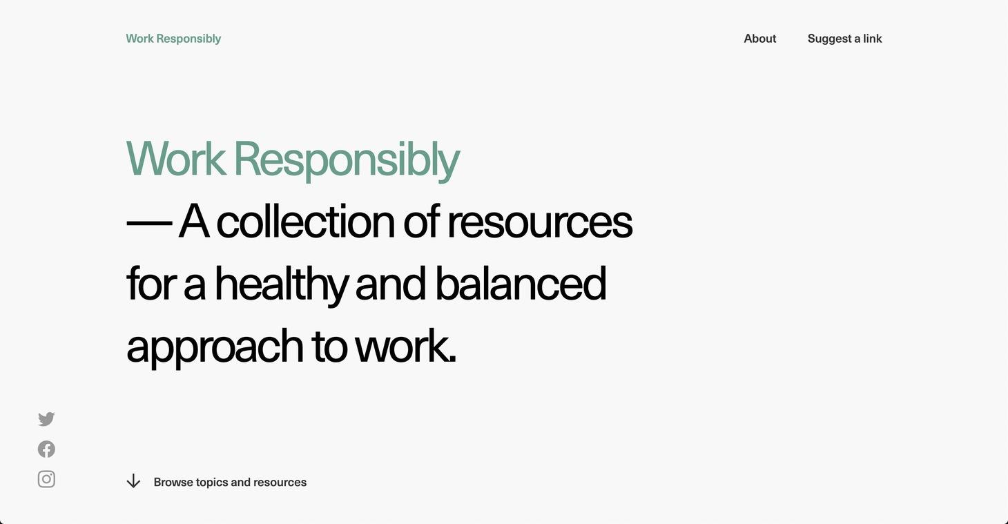 Work Responsibly