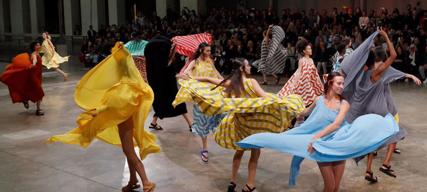 Issey Miyake's new designer cans catwalk for Paris show