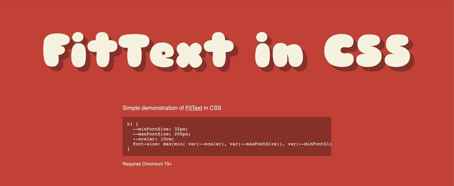 FitText in CSS