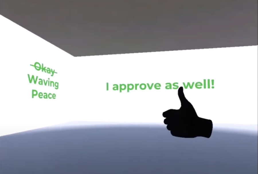 VR Hand Tracking Gesture Detection Demo