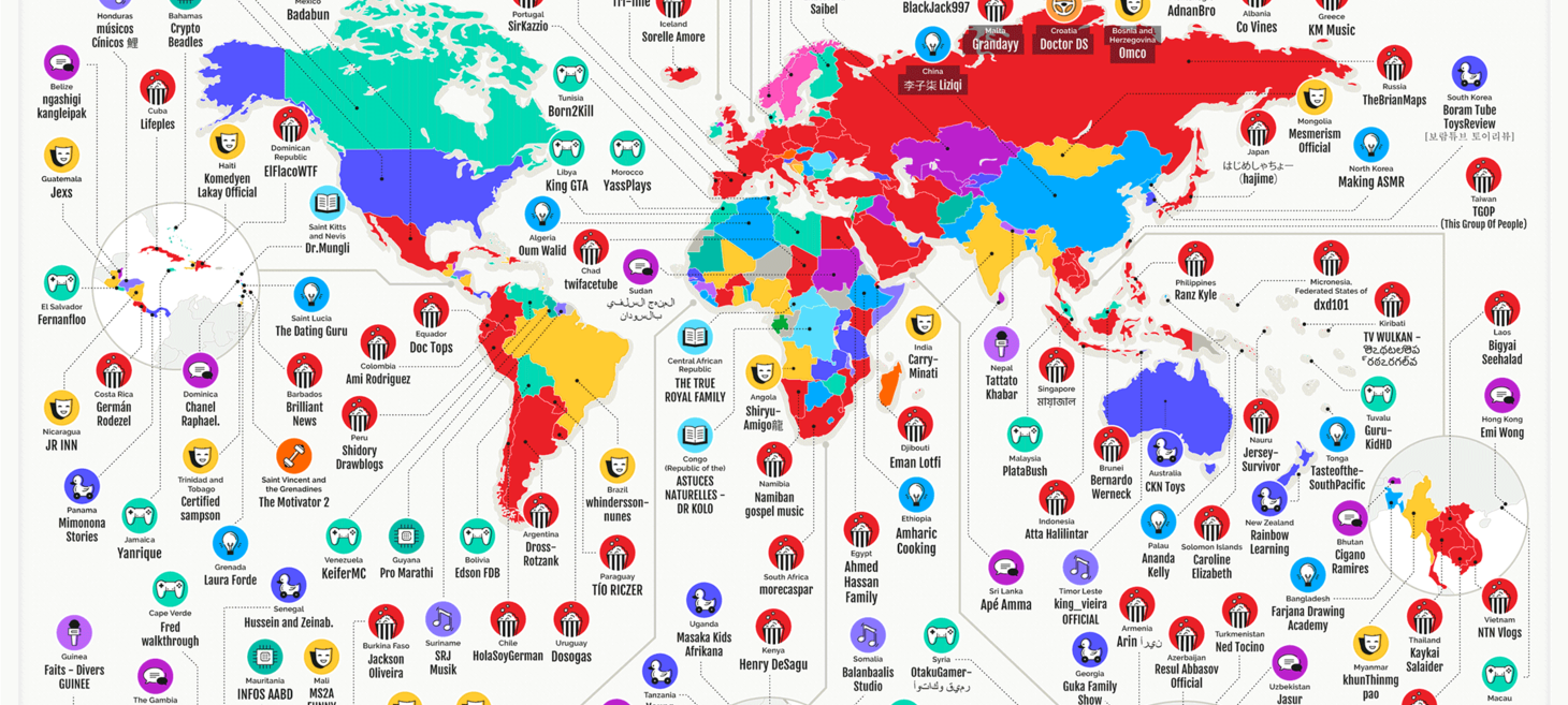 Who’s the Most Popular YouTuber in Every Country?