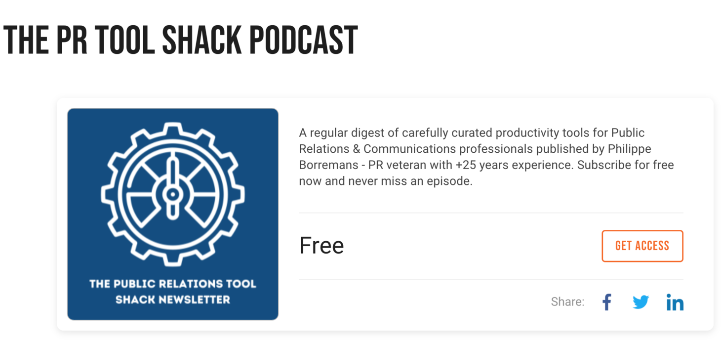 NEW: The PR Tool Shack Podcast on Soundwise