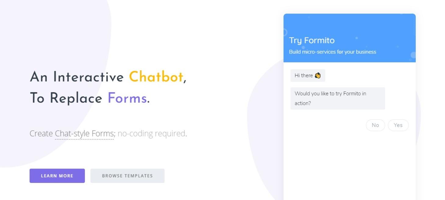 Formito | Create Fancy Chatbots to Collect Data