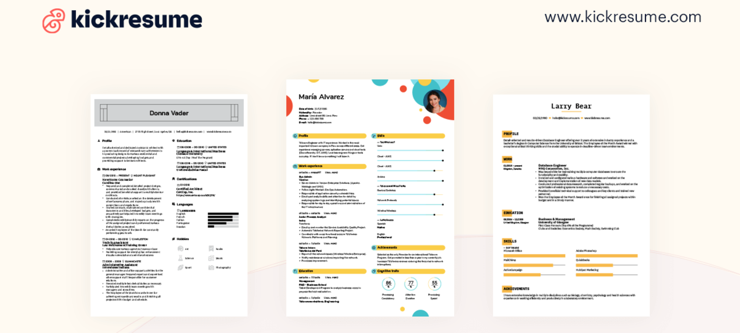 Kickresume | Online Resume & Cover Letter Builder