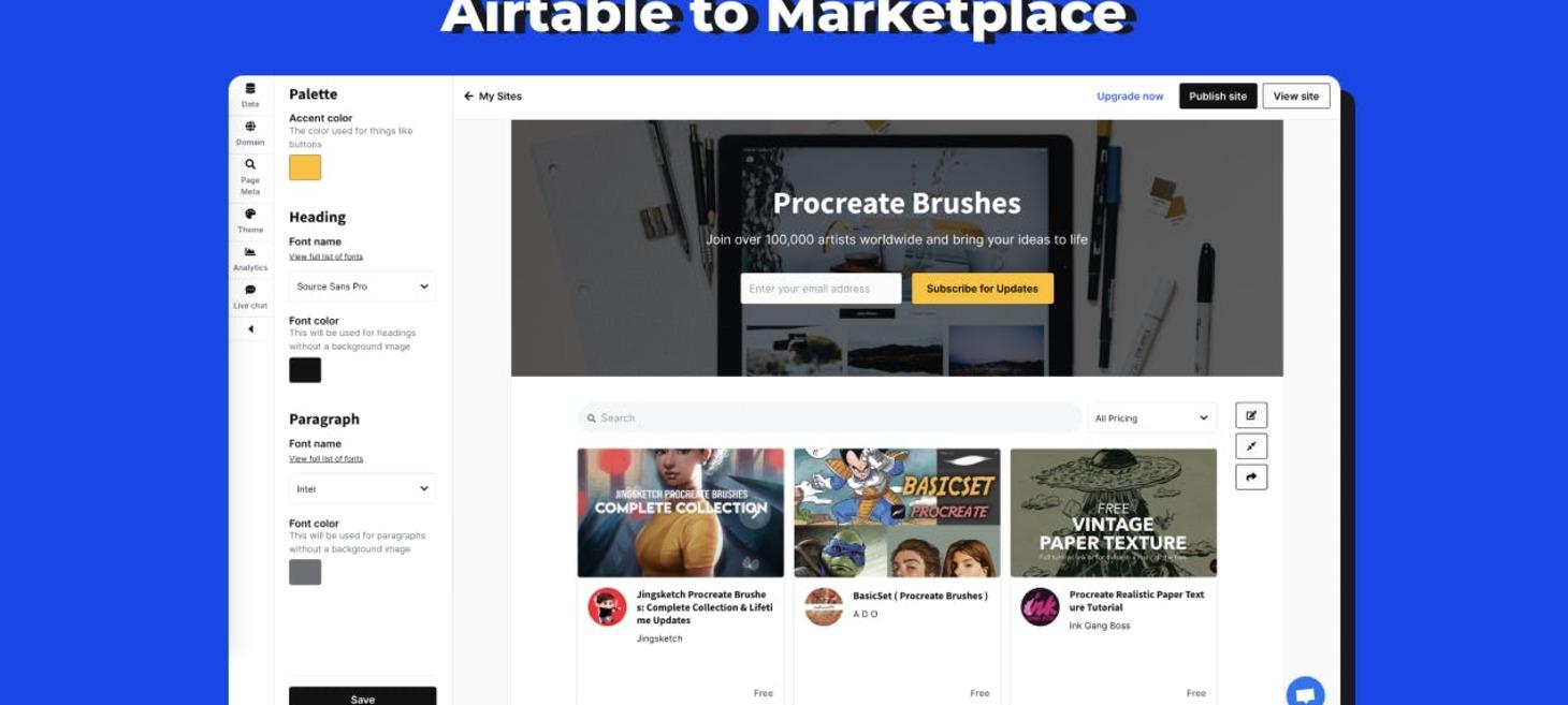 Pory | Create websites using Airtable in minutes